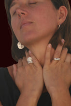 Load image into Gallery viewer, Slate Hoops :: Sterling Silver