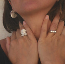 Load image into Gallery viewer, Slate Hoops :: Sterling Silver
