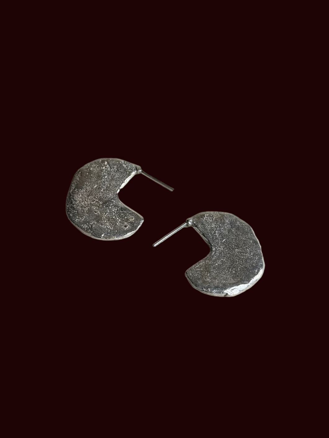 Slate Hoops :: Sterling Silver