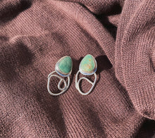 Load image into Gallery viewer, Turquoise Squiggle Studs
